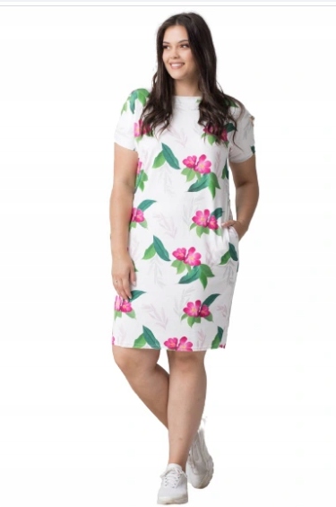 

letnia sukienka dresowa ołówkowa plus size 50/52