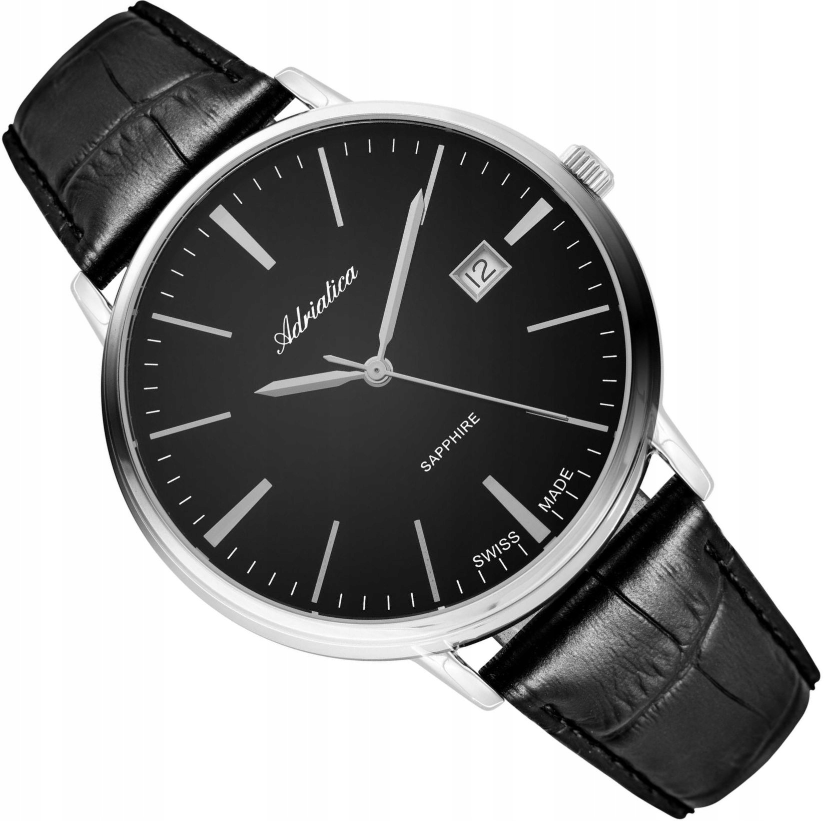 Elegantní Švýcarské Hodinky Adriatica A1283.5214Q Safír Swiss Made Box