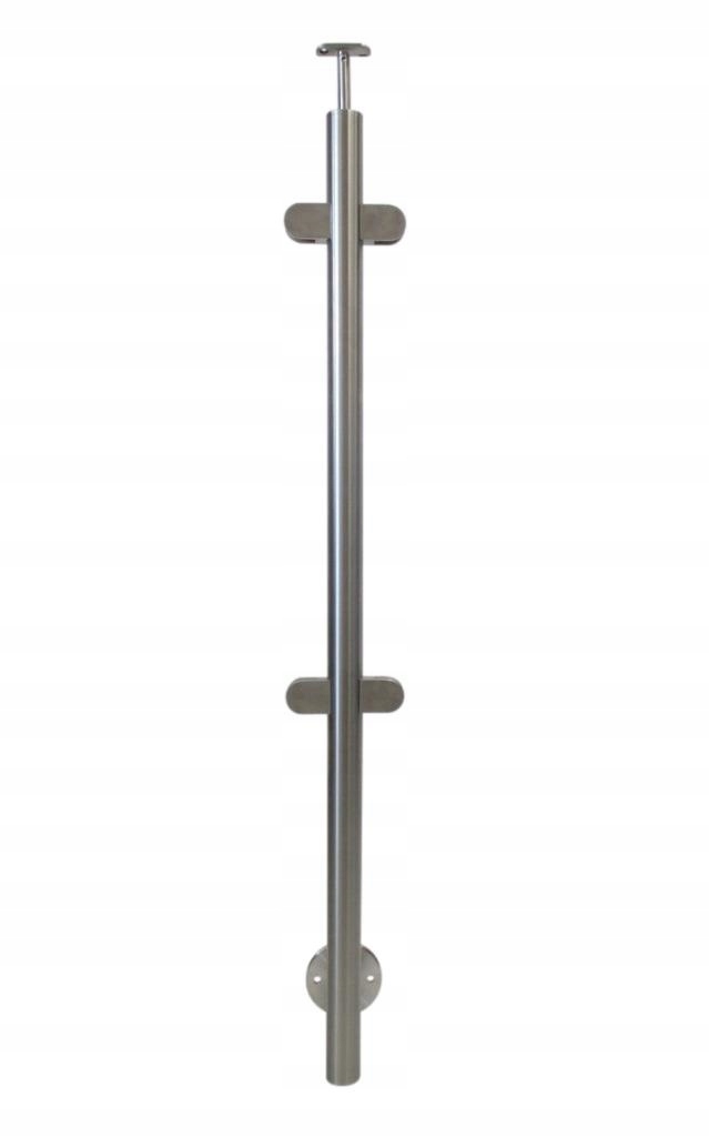 Stredový stĺpik zábradlia na sklo bočná montáž Ø 42,4 x 1130 mm