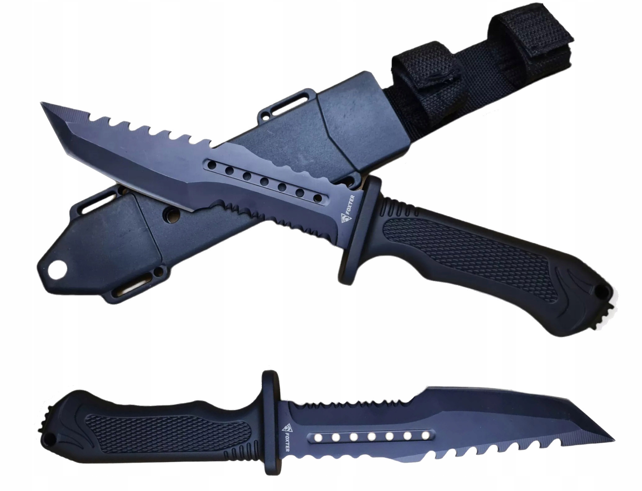 Nóż Wojskowy taktyczny Survival Abs Tanto Zęby Krzesiow magnezowe ND207