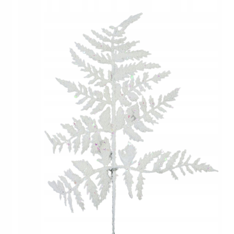 

Gałązka dekoracyjna Paproć brokat - 36 cm