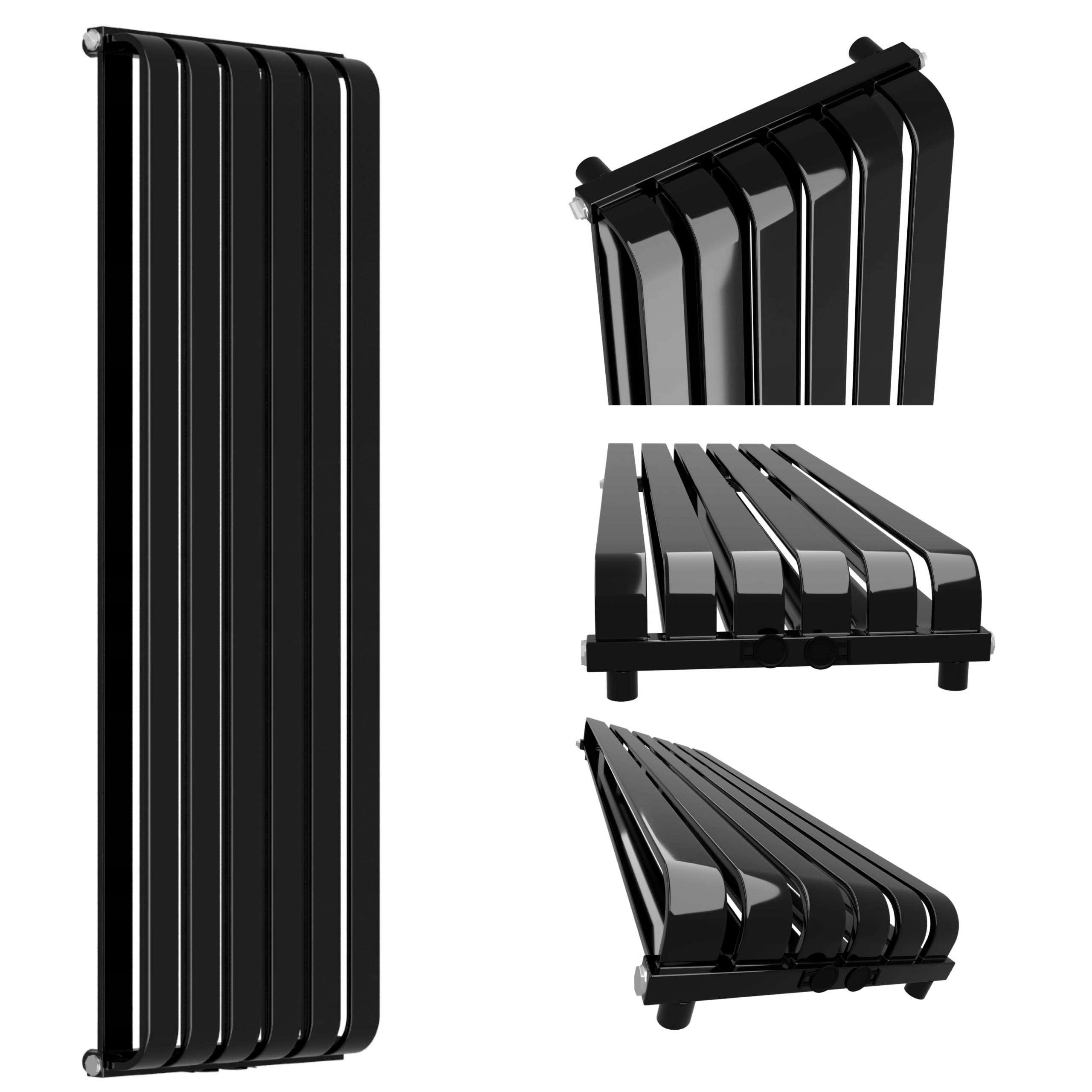 Dekorativní radiátor Amari Plus 1200x395 Černý Lesk