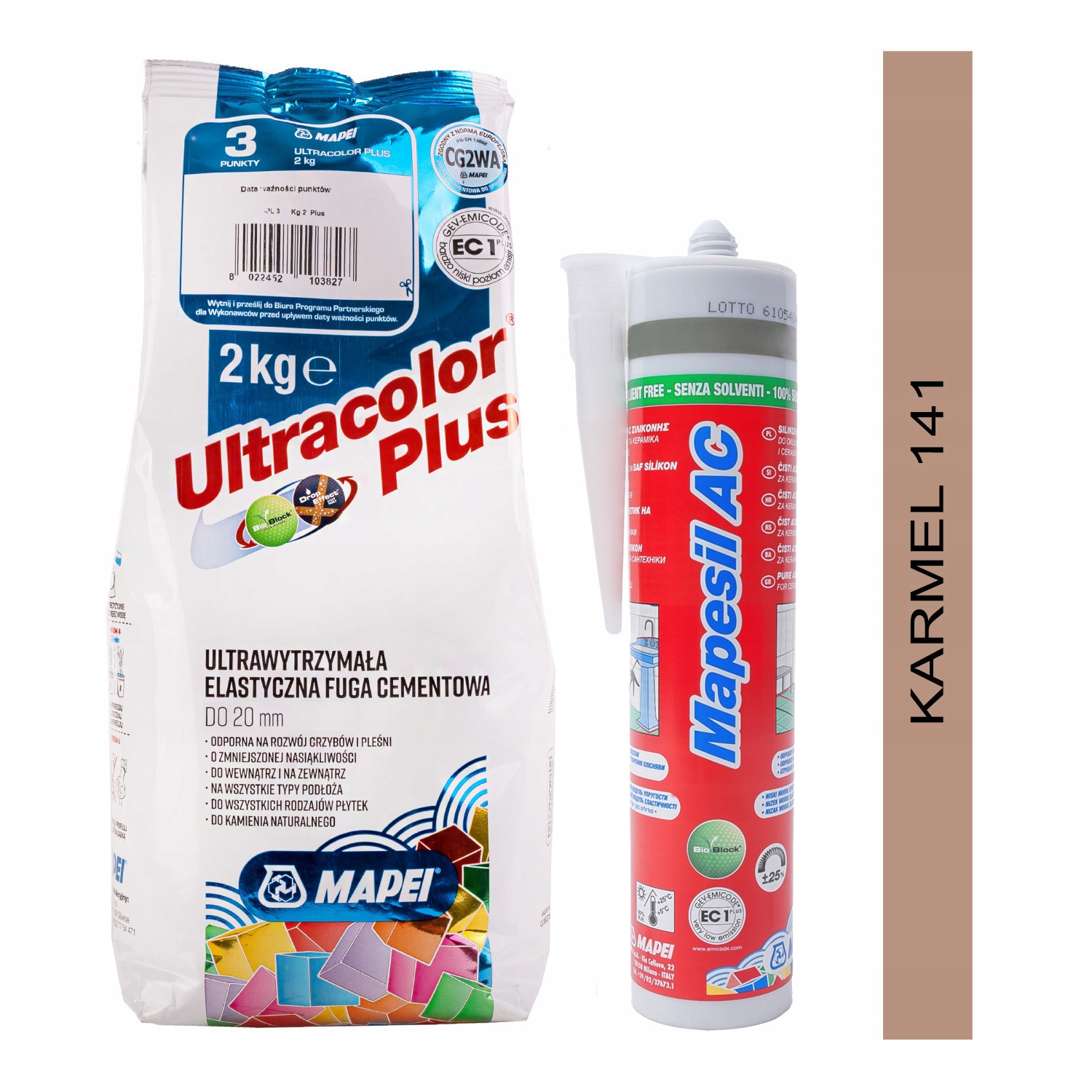 

Fuga Mapei Ultracolor 2 kg silikon karmel 141
