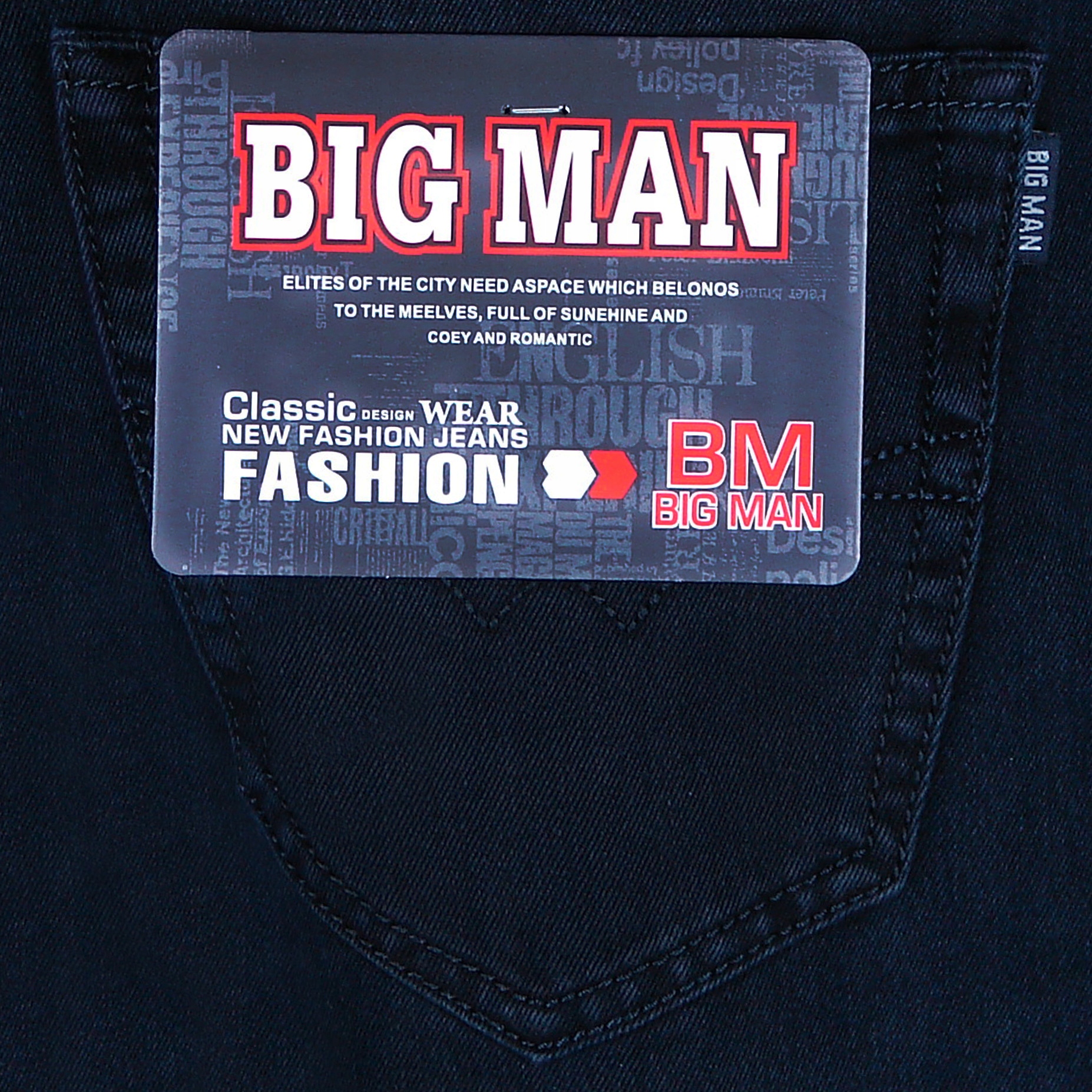 SPODNIE MĘSKIE JEANSOWE GRANAT W42 L34 W110-112 cm Kolor niebieski