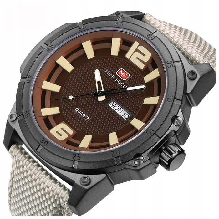 Pánské hodinky Mini Focus analogový řemínek datumovka