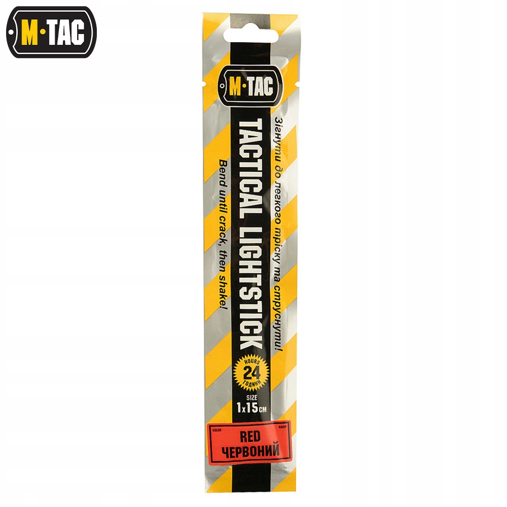 ŚWIATŁO CHEMICZNE ZIMNE 24h / 15cm M-TAC LIGHTSTICK ŚWIETLIK Czerwone Marka M-Tac