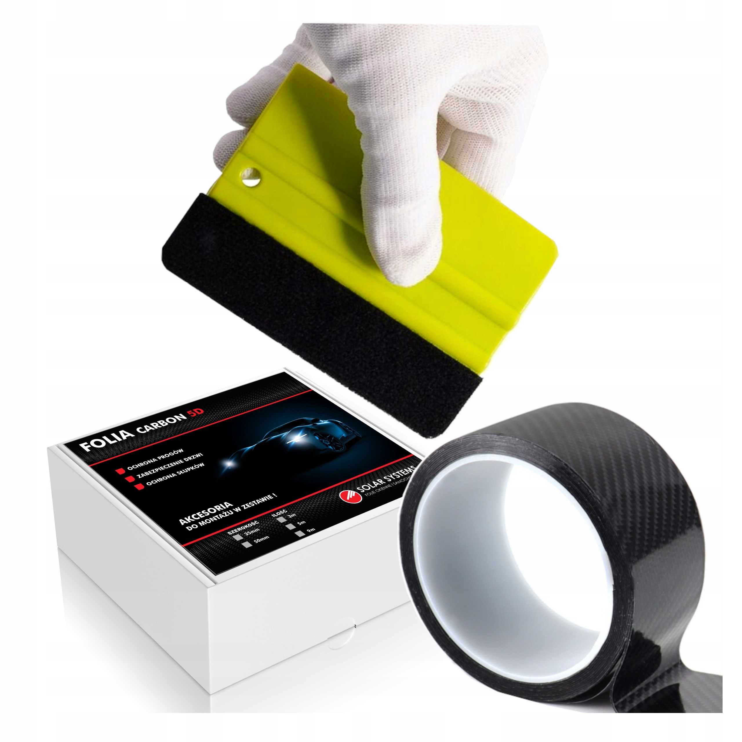 FOLIA TAŚMA OCHRONNA NA PROGI CARBON 5d 5cmx9M