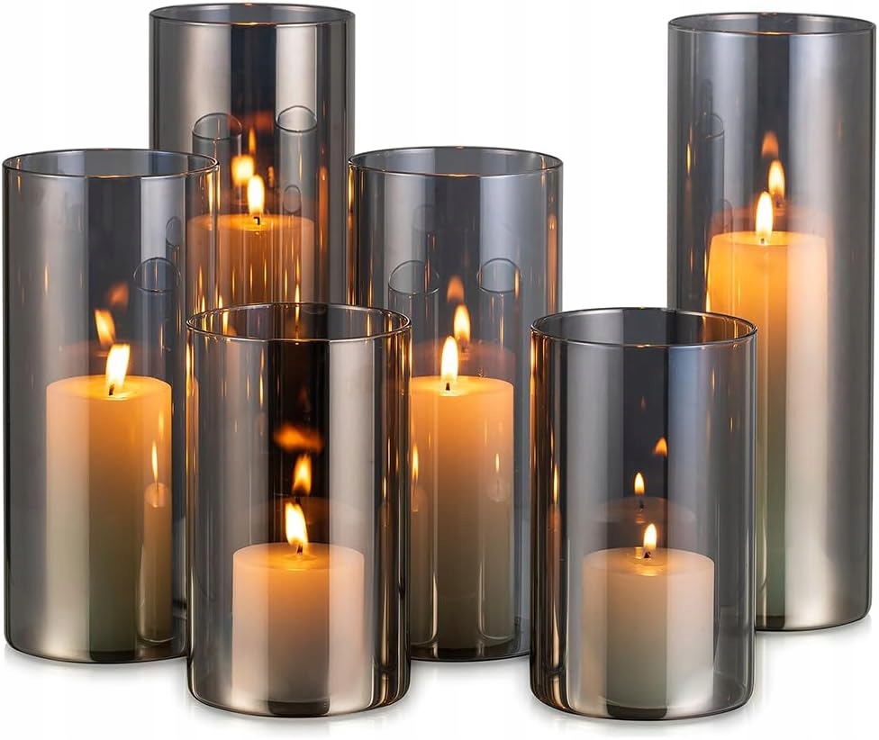 Skleněné svícny 6 Ks Dekorace domu, restaurace, Svatba, Svaté Přijímání