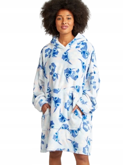 Dámská Mikinová Deka Stitch Deka S Rukávy, Mikinový Župan Lilo A Stitch