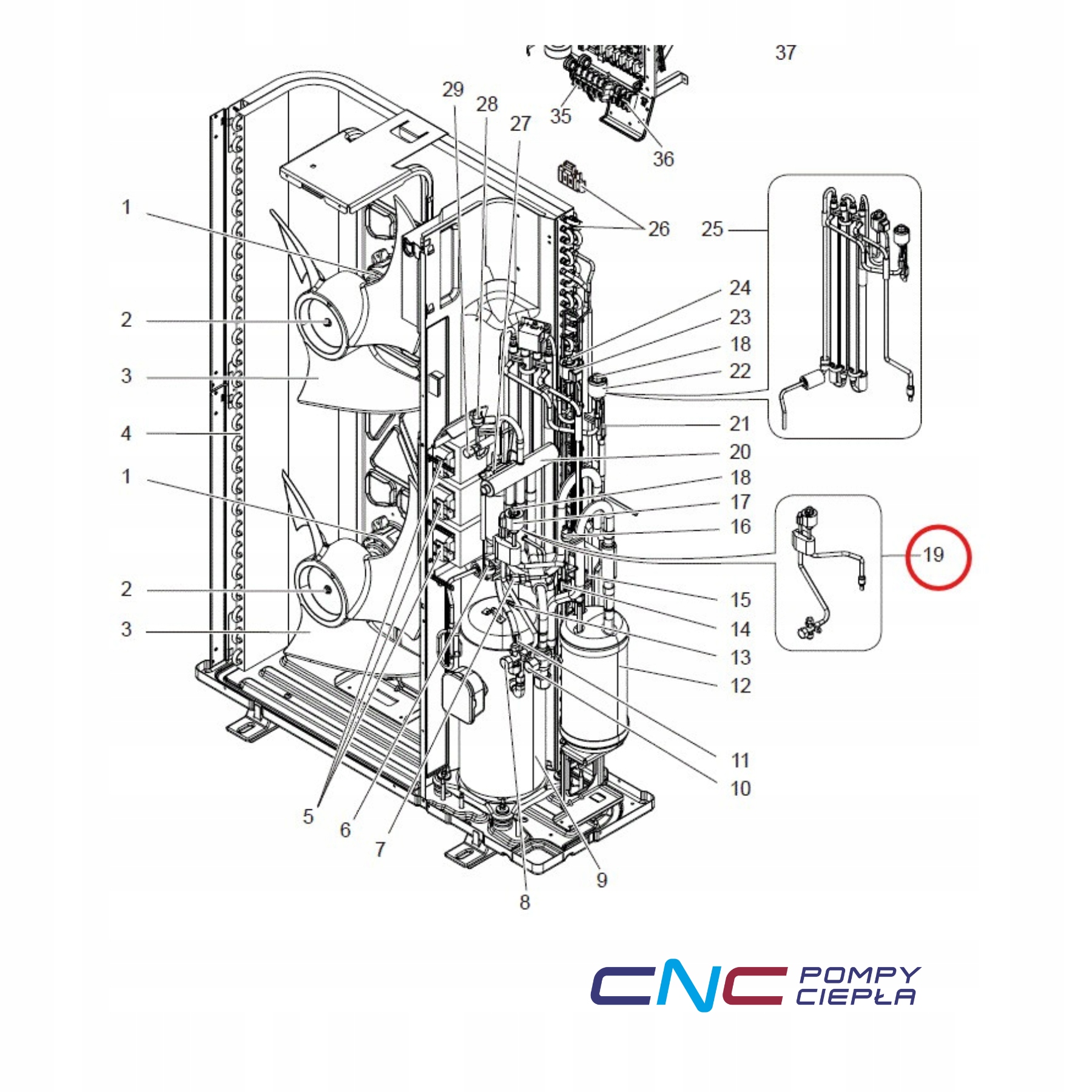 Mitsubishi Electric 267118 T7WE38401 – Lev assy G – elektrický expanzný ventil