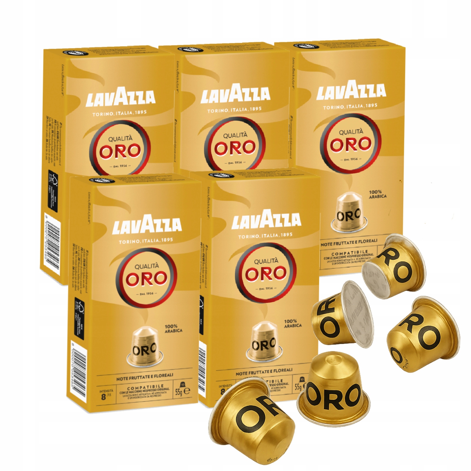 Levně Sada kapslí s kávou pro kávovar Nespresso Lavazza Qualita Oro 5x10ks