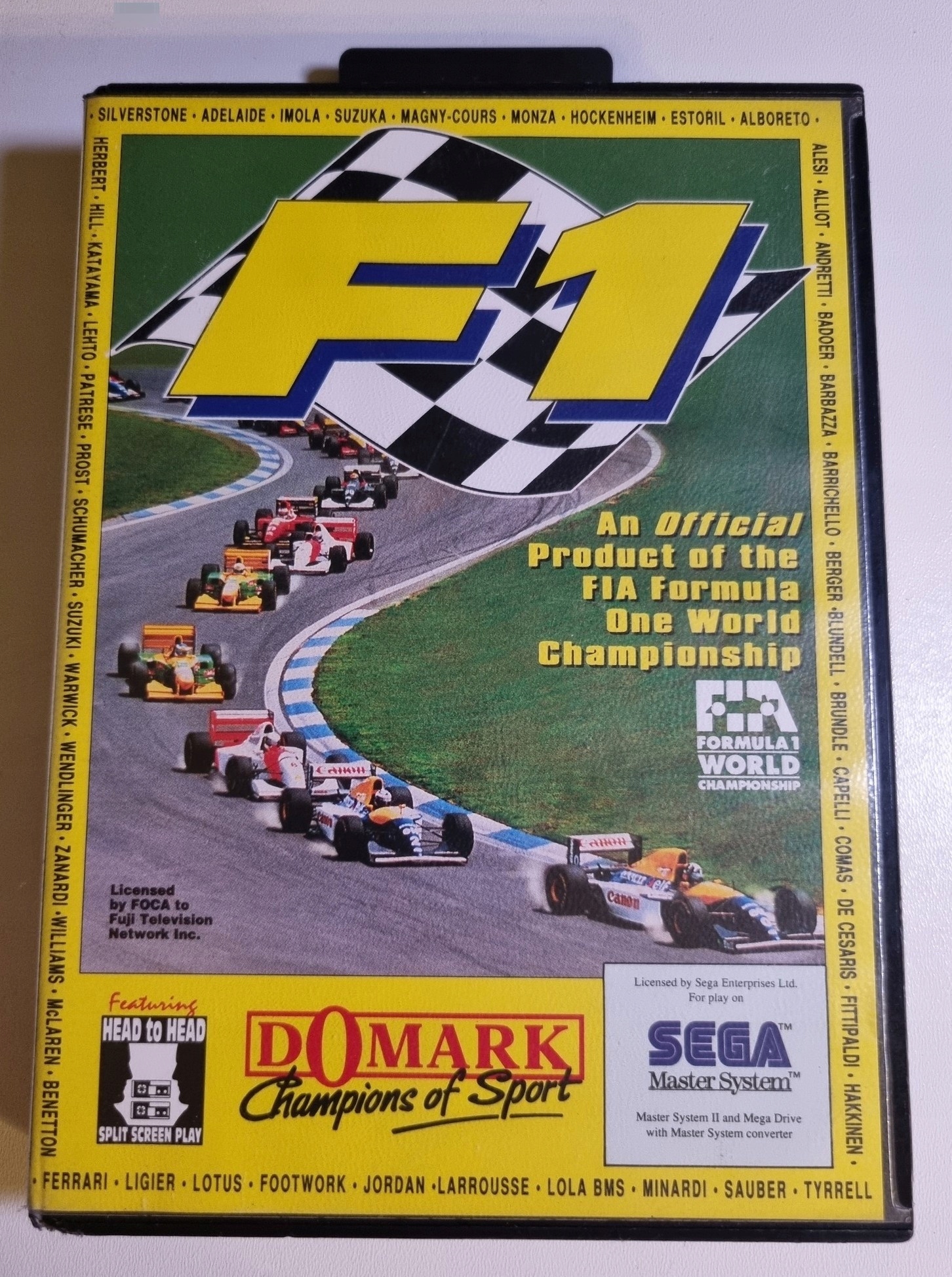 Formula 1 F1 Sega Game Gear, Master System pudełkowa