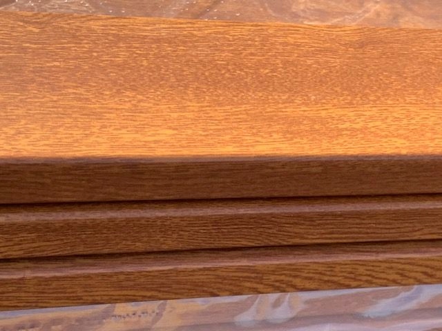 PROFIL 80X20mm ocynk złoty dąb 2,90 mb dostępny od ręki Grubość ścianki 1.25 mm