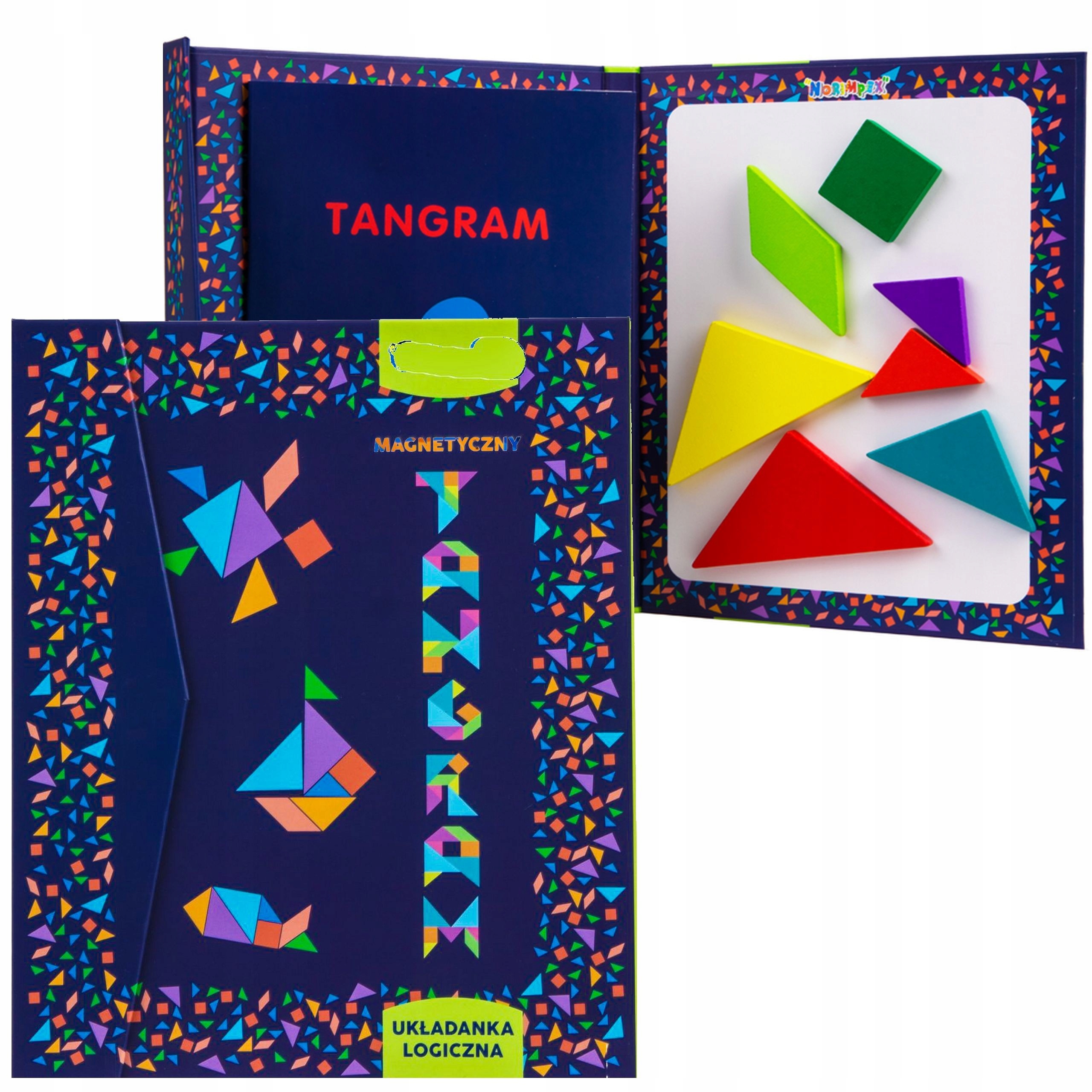 

Tangram Układanka Drewniana Klocki Magnetyczne