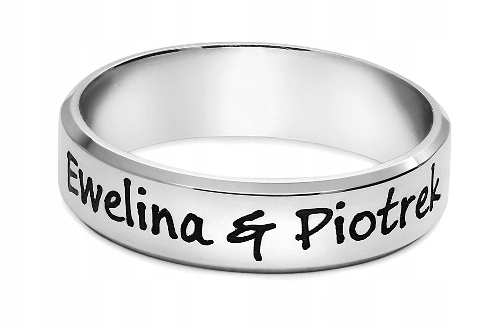 

Obrączka srebrna Próba 925 Grawer