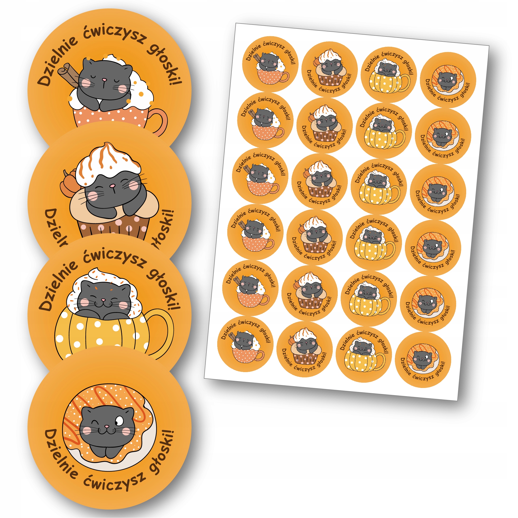 

Naklejki motywacyjne logopedyczne X48 szt. wz. 5