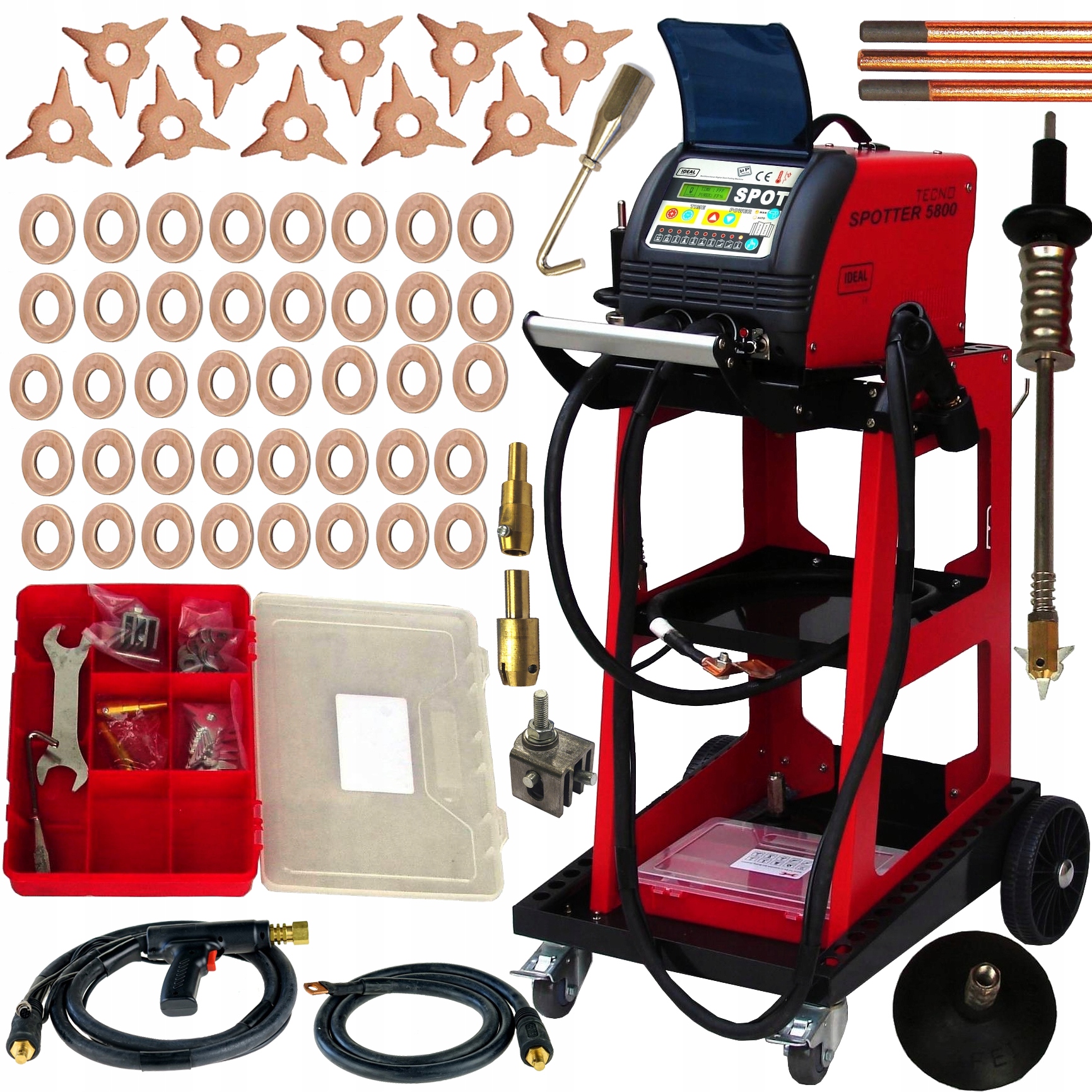 Spotter Pro Automobilovou Klempířku Ideal Svařovací Stroj Tecno Spotter 5800 400V