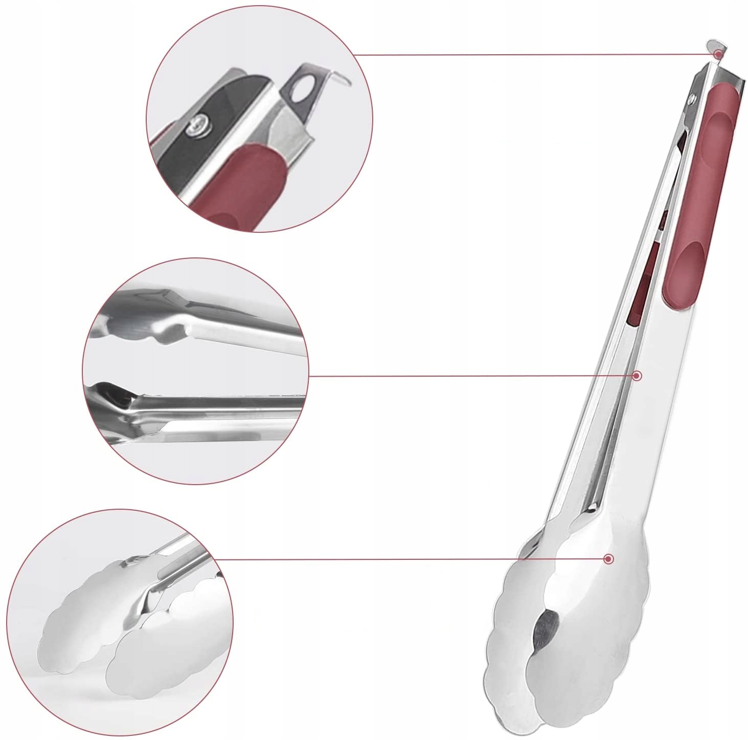 SZCZYPCE KUCHENNE METALOWE DO GRILLA SAŁATEK MIĘSA EAN (GTIN) 05907551662969