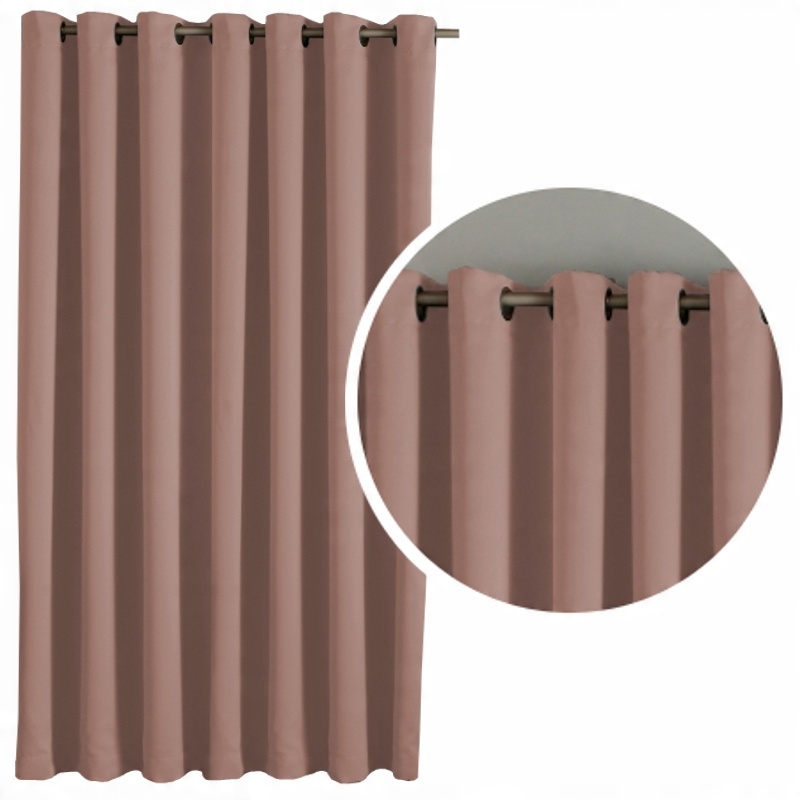 

Gruba Zasłona Blackout 200x250 wys. blady różowy