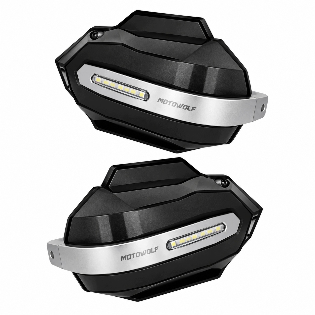 x Motowolf Handbary Kryt dlaně Led Směrovka TopX