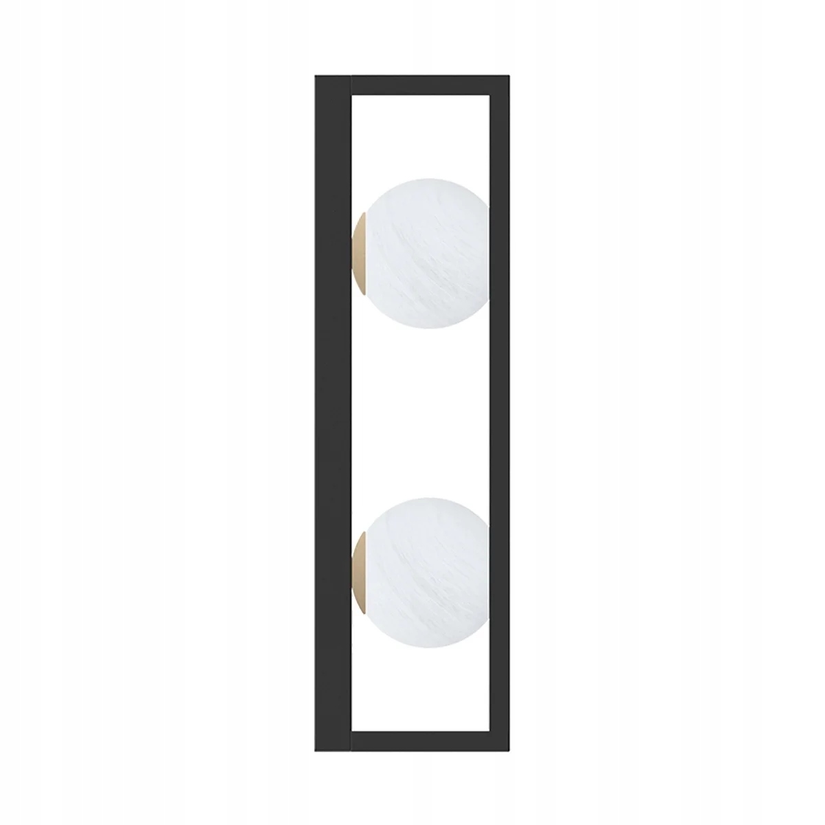 Led nástenné svietidlo dvojité čierne sklenené biele gule 2 body Zuma Line