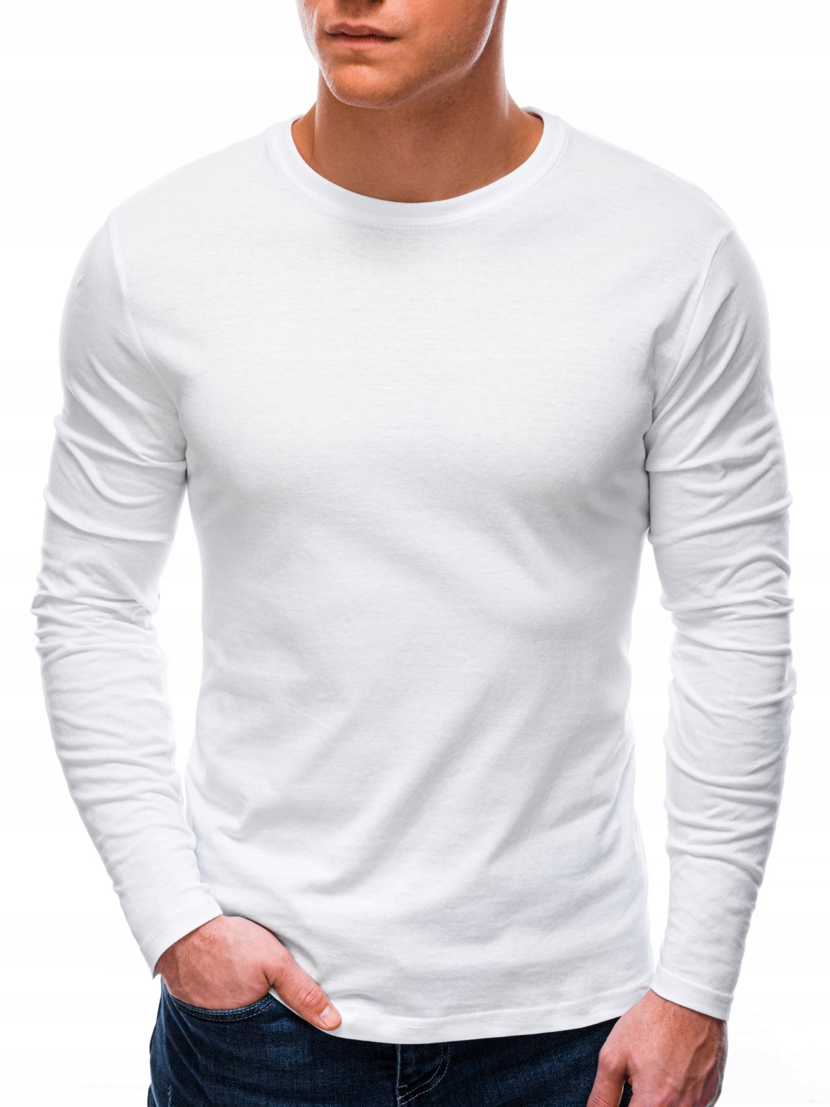 

Longsleeve męski basic bawełna 59L biały M