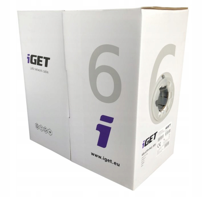 Síťový kabel iGET CAT6 Utp Pvc Eca 305m/box