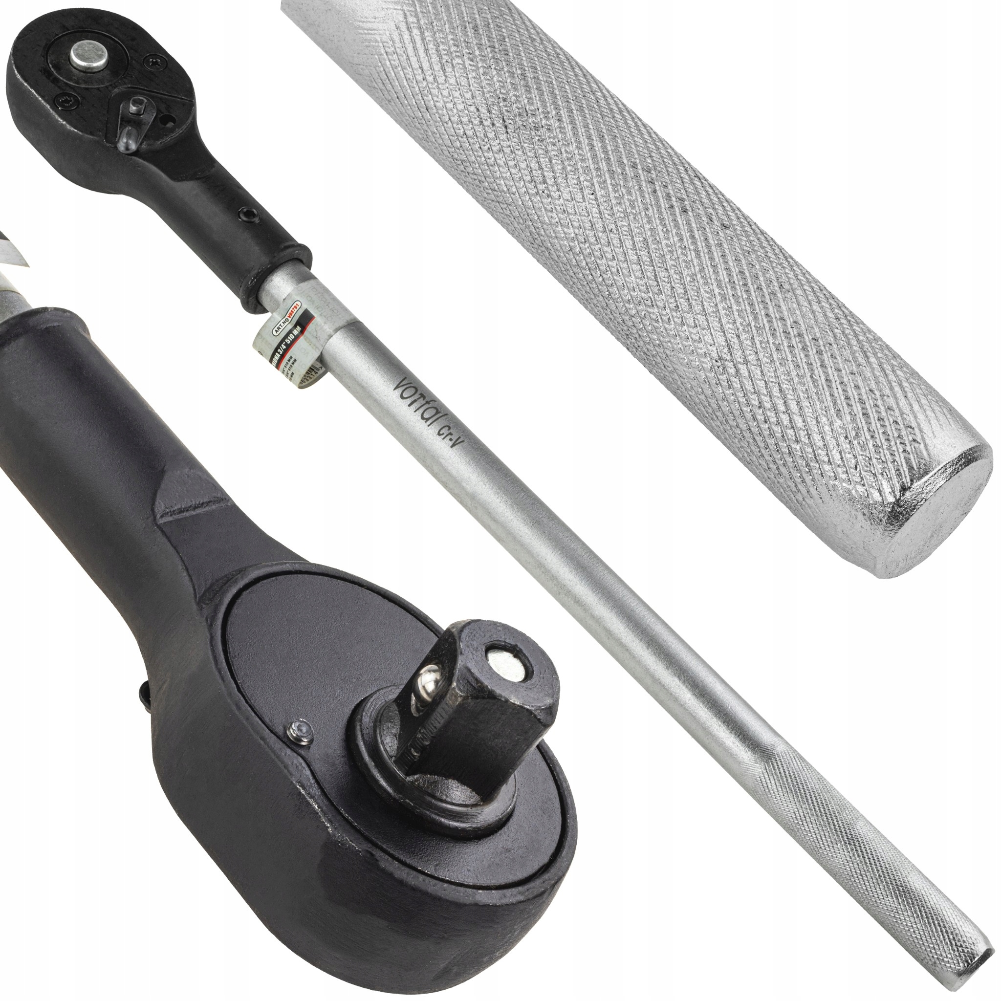 Grzechotka Dwukierunkowa Z Radełkowaniem 3/4" 24 Zęby 510MM Stal Cr-v Długa