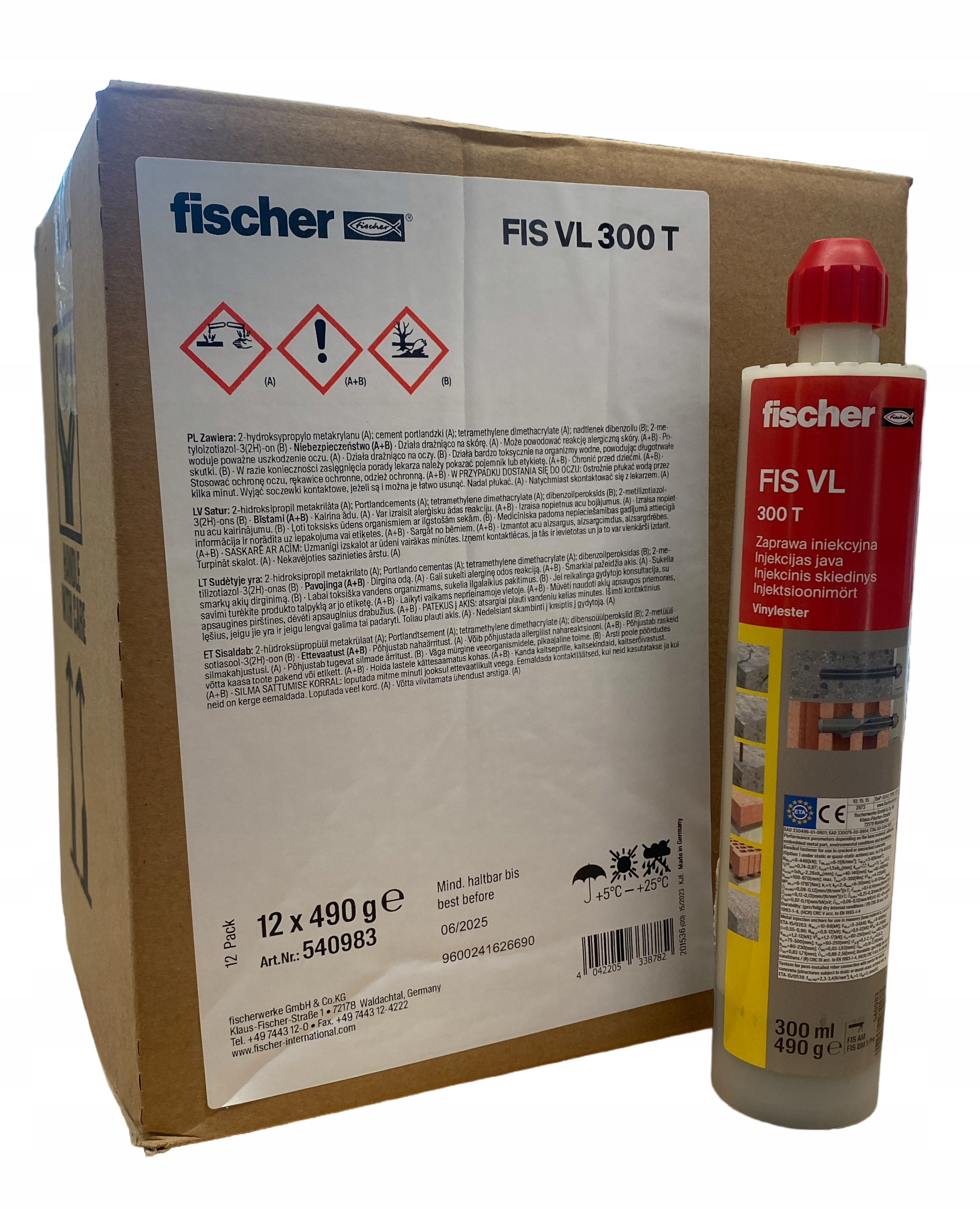 Chemická kotva Fischer Fis VL 300 T (540983) 12ks