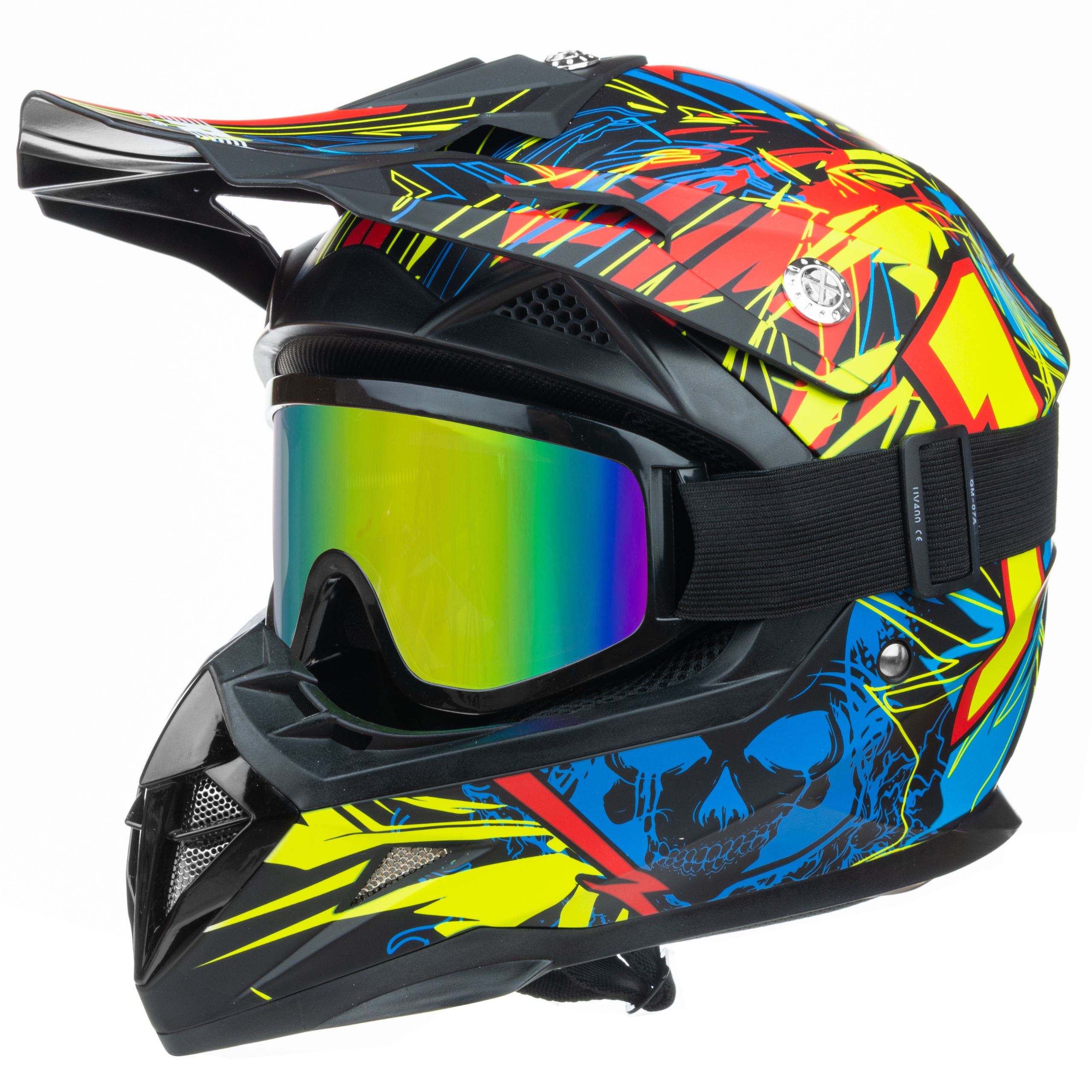 

Junior Kask Motocyklowy Cross Horn Quad Gogle