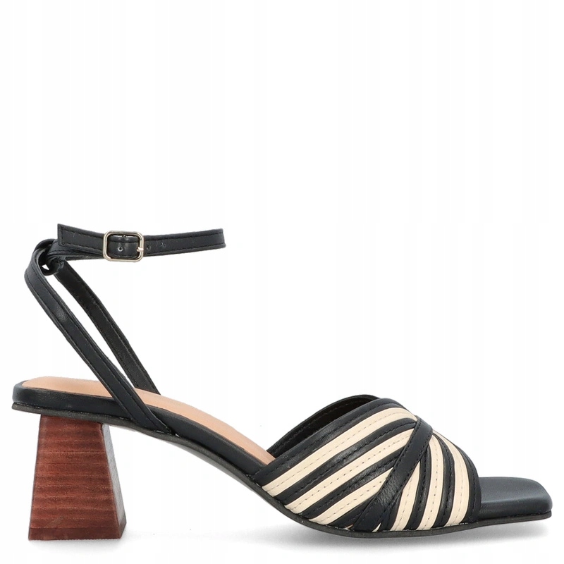 Kožené sandálky na podpatku Gioseppo 79085 Černé 41