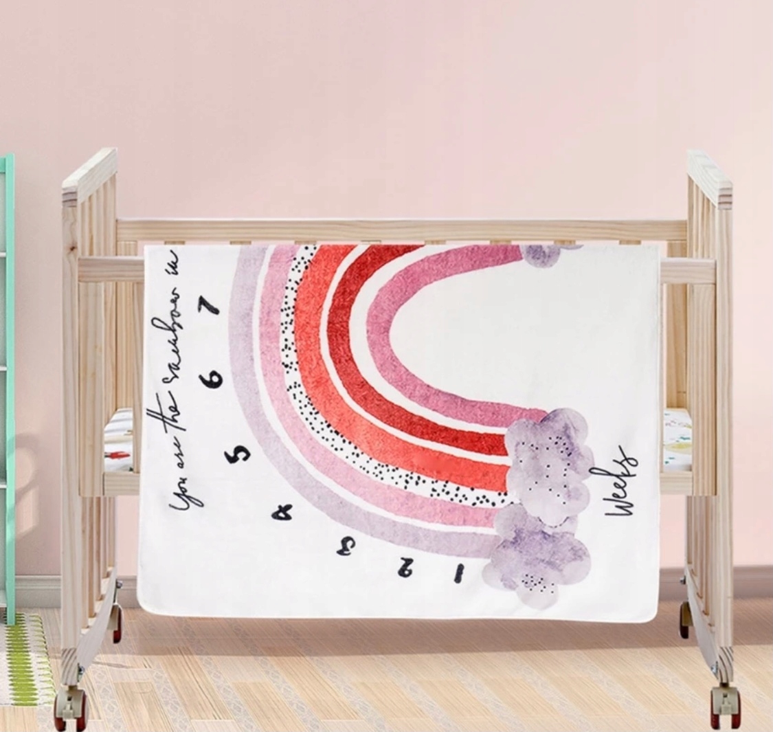 Foto kocyk dla dziewczynki RAMKIx2 foto-mata tęcza Rodzaj mata