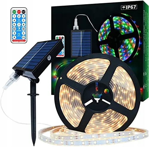 Solarna Taśma LED na Zewnątrz, 10m 560 LEDs Wodosz 13464390204 Allegro.pl