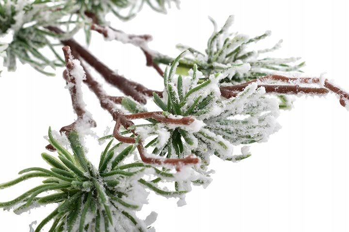 ŚWIERK GAŁĄZKA OŚNIEŻONA ŚWIĘTA OZDOBA STROIK 42CM Wysokość maksymalna 42 cm