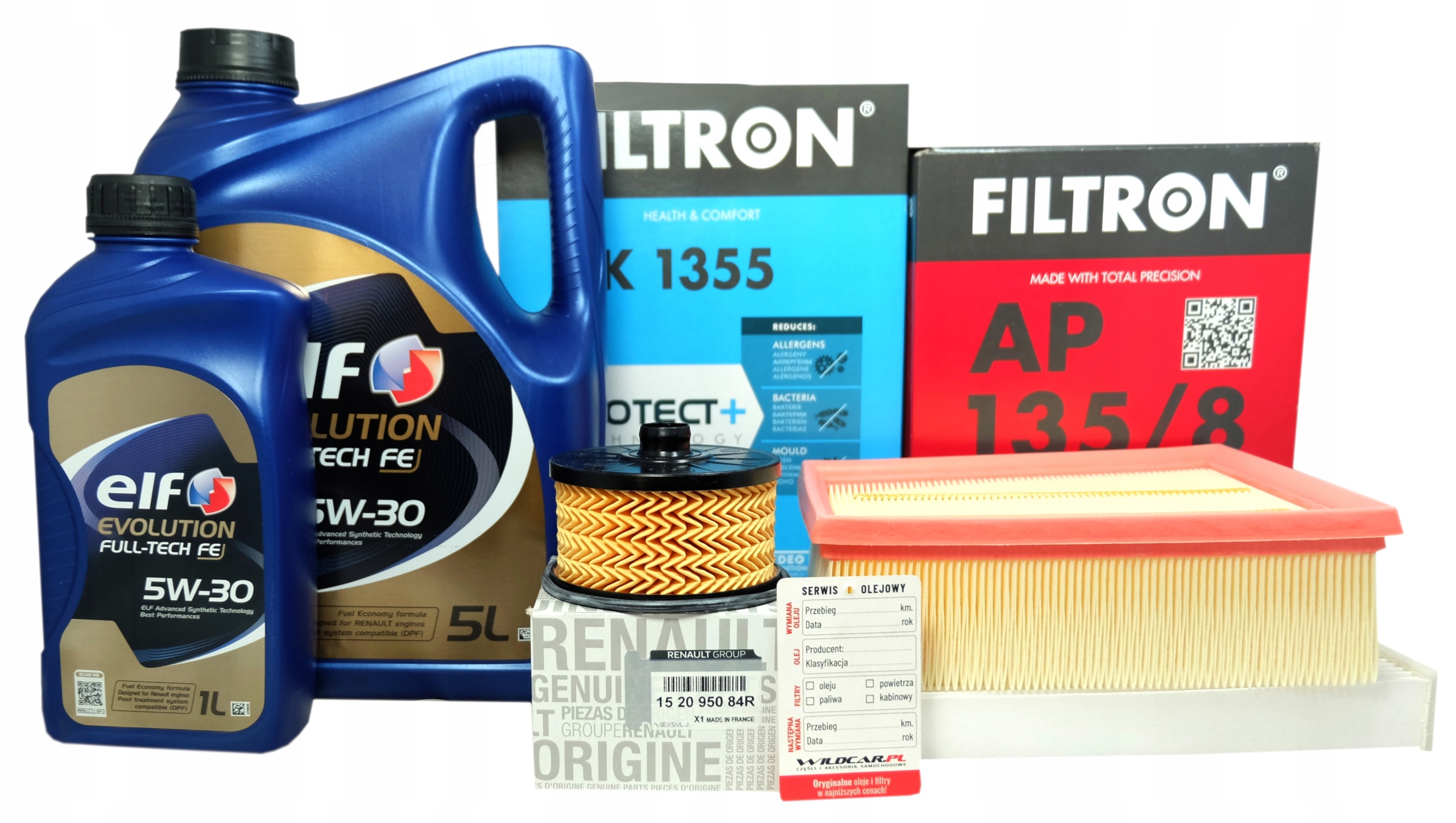 3 Filtre olej 5W30 Elf Evolution Full Tech Fe Nissan Townstar 1.3 2021-