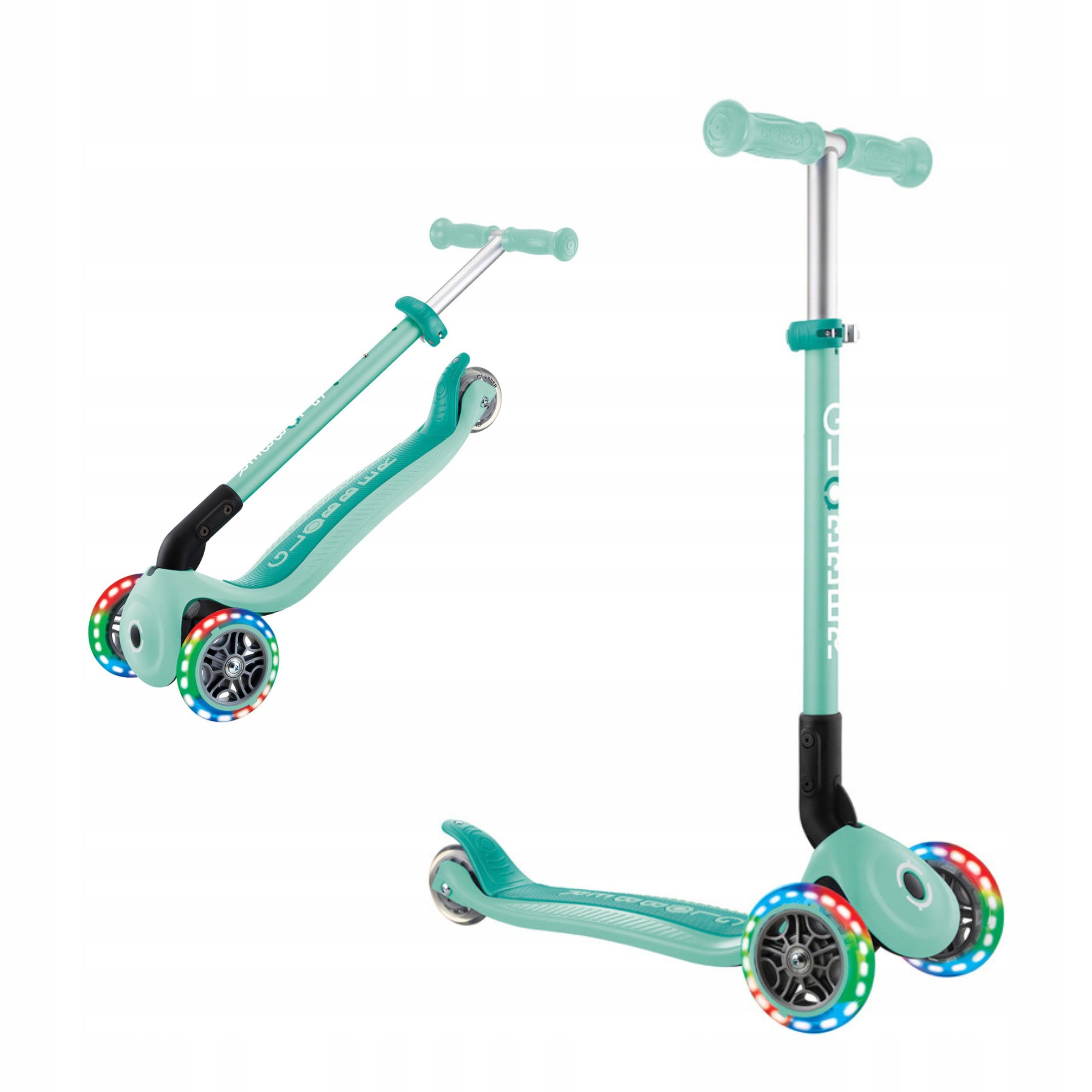 Dětská koloběžka s nastavitelnou balanční tříkolkou Led Globber Primo