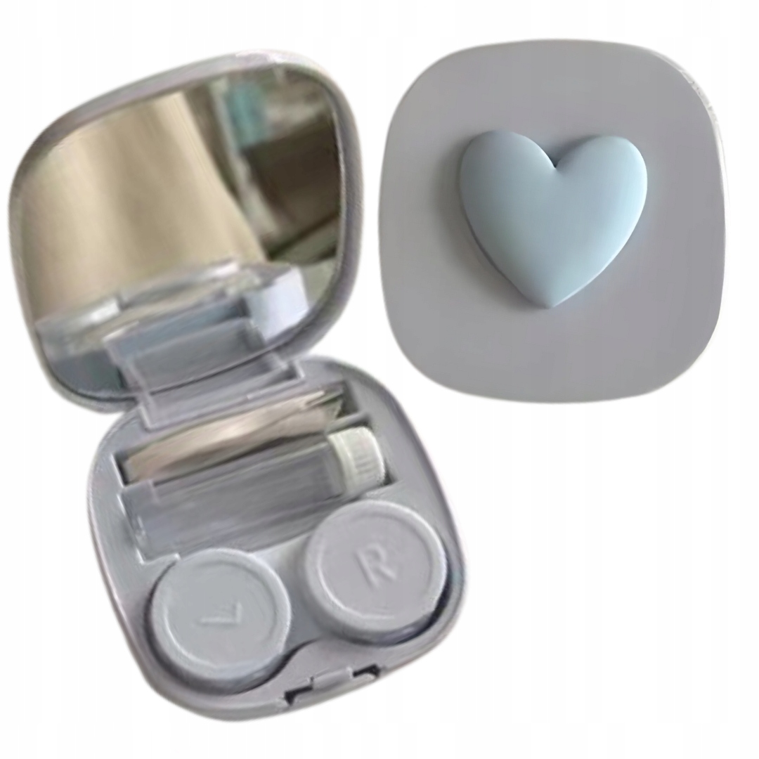 Etui Na Soczewki Kontaktowe Zestaw Podróżny Z Lusterkiem Pojemnik Na Płyn