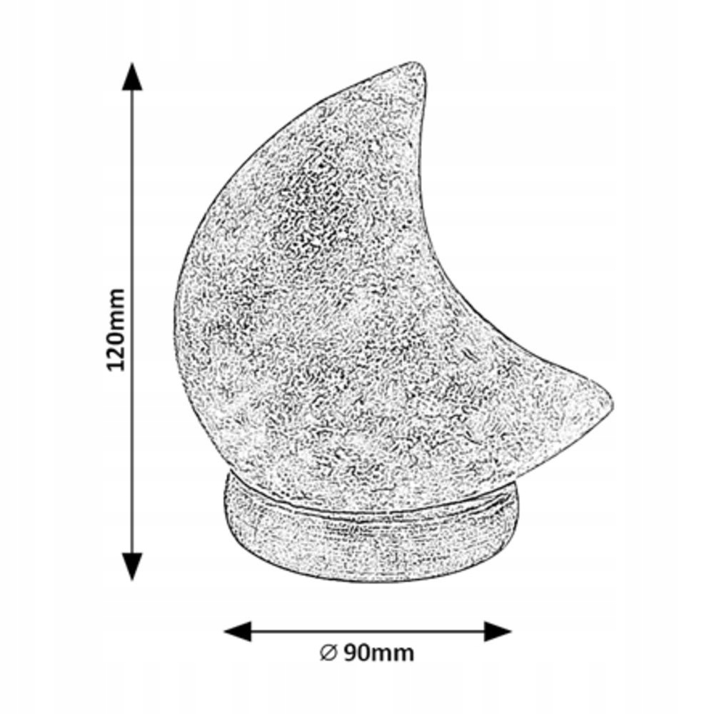 Dekoracyjna lampa stołowa solna księżyc LED Maksymalna waga 1 kg