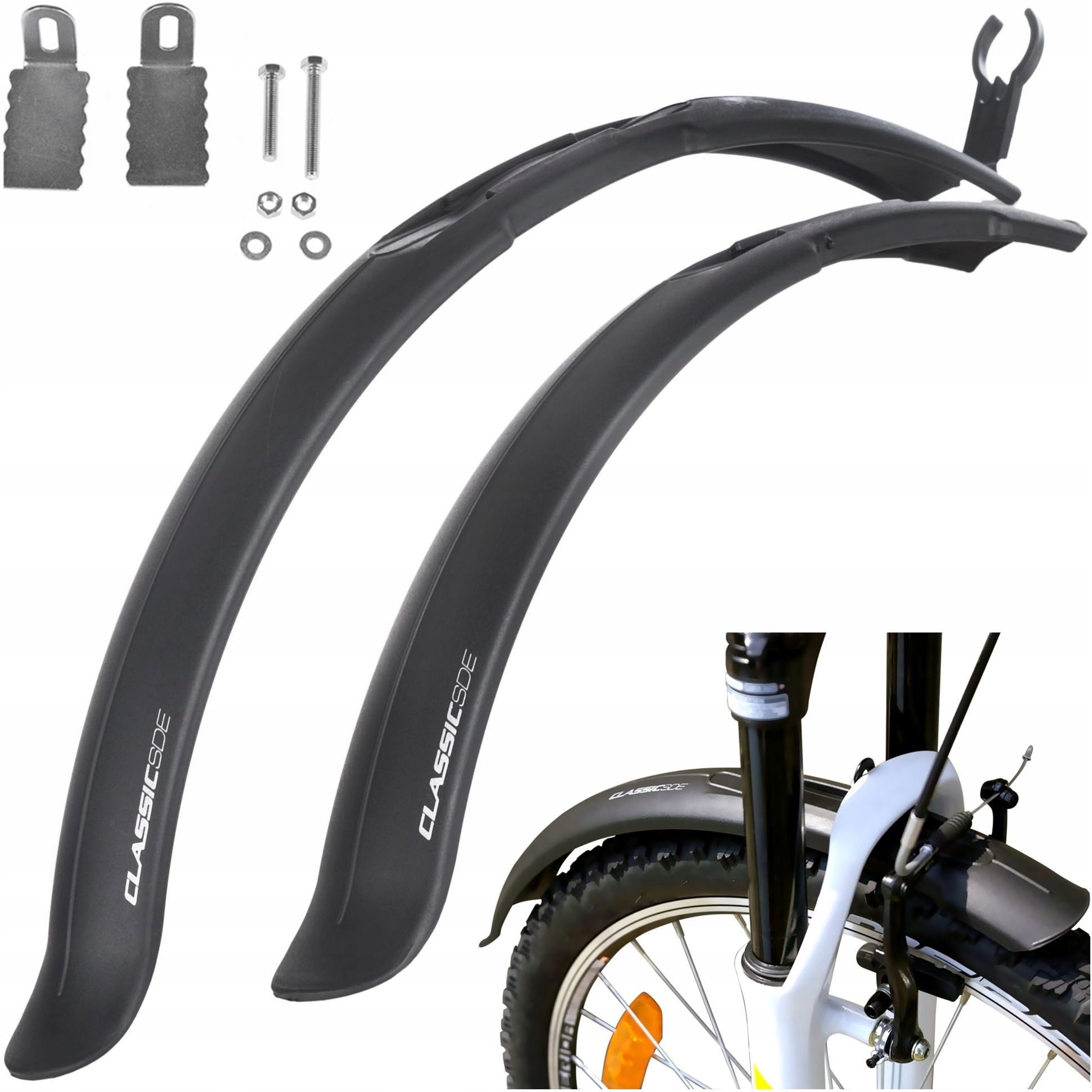 Simpla Classic 24" 26" błotniki rowerowe przód + tył rower miejski górski