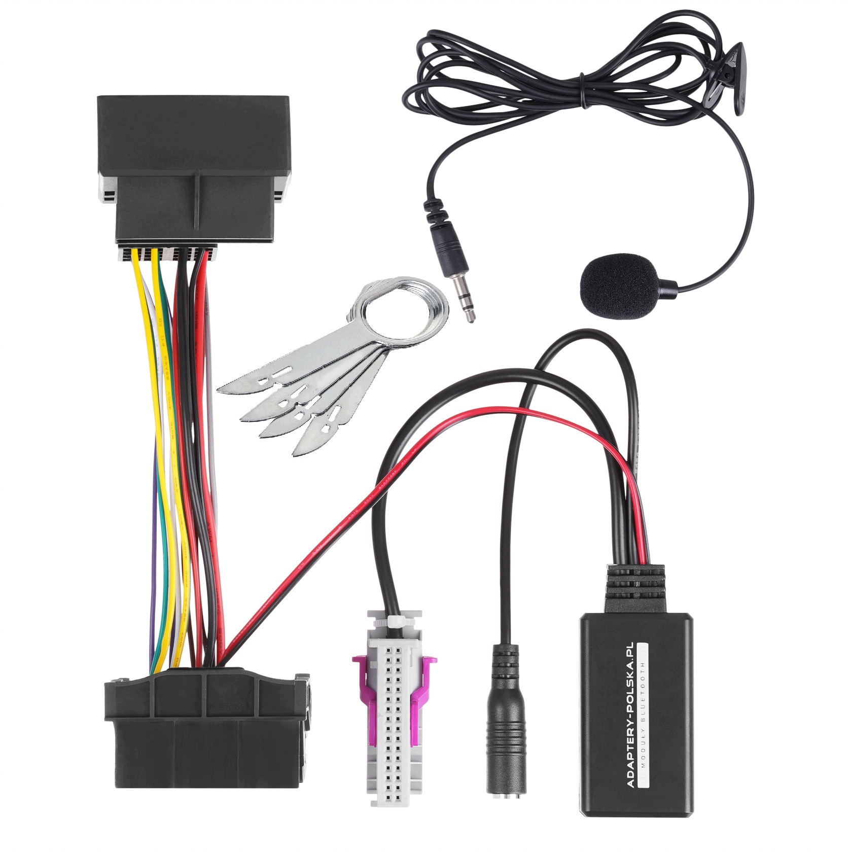 Adaptér Bluetooth 5.3 Aux Plug&Play 32 Pin Quadlock Audi Rns-e S Mikrofonem