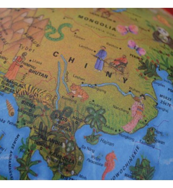 GLOBUS DLA DZIECI CIRCUS 25cm PODŚWIETLANY POL/FIZ Średnica 25 cm