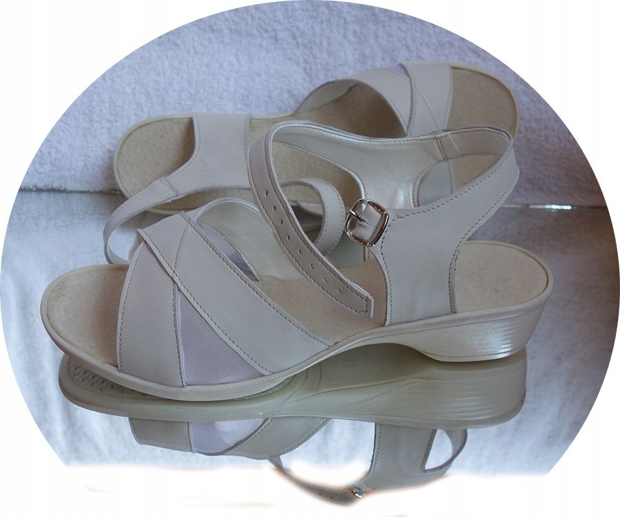 SKÓRZANE sandały tęgośc G H 41 Marka inna