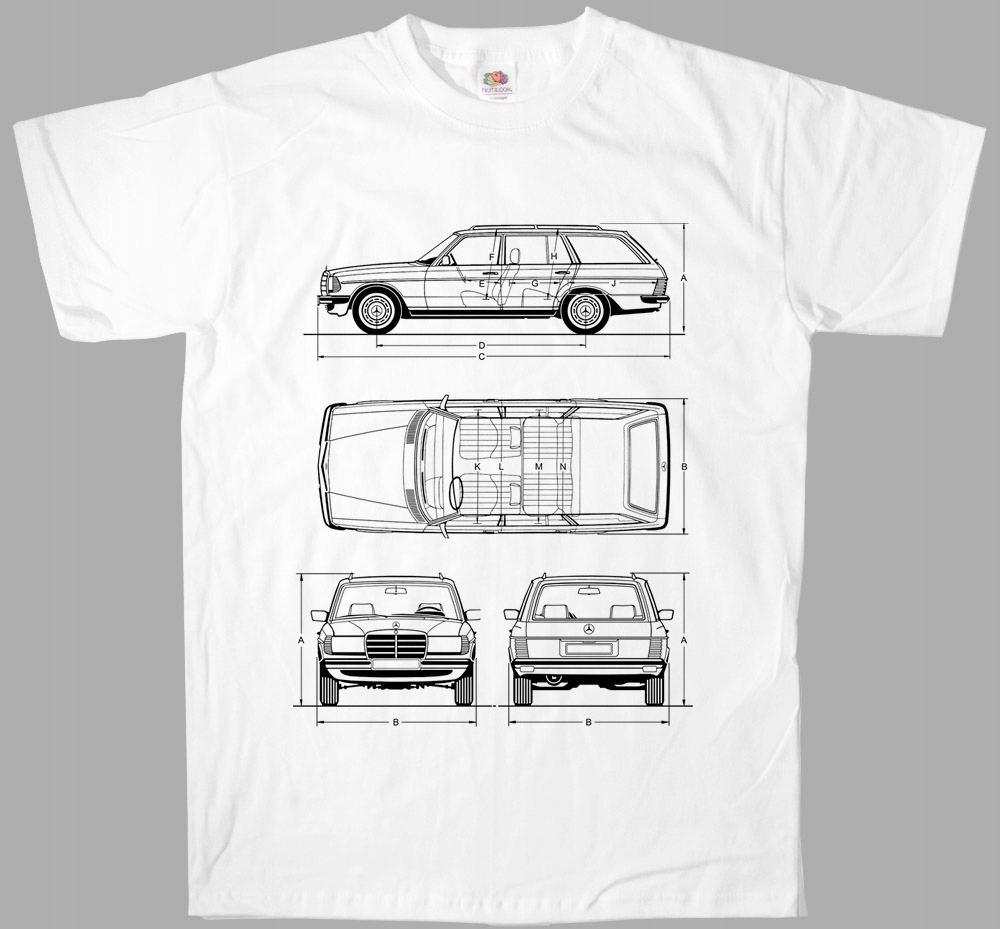 MERCEDES W123 W 123 KOMBI koszulka z nadrukiem
