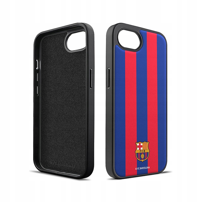 Pouzdro pro iPhone 16E Fc Barcelona Kožené Magnetické Magsafe Bg
