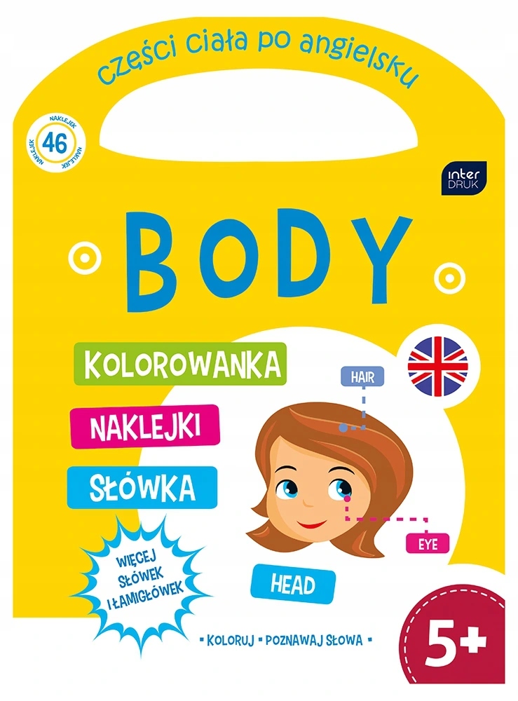 

Kolorowanka Interdruk angielski Części Ciała Body