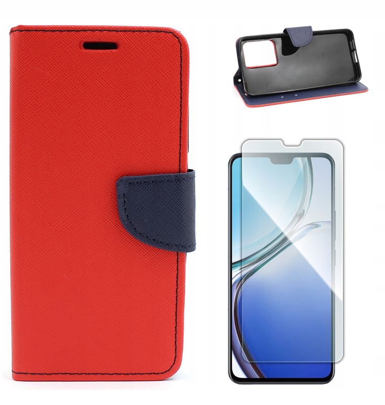 

Etui Fancy do Vivo V23 5G V2130 czerwone Szkło