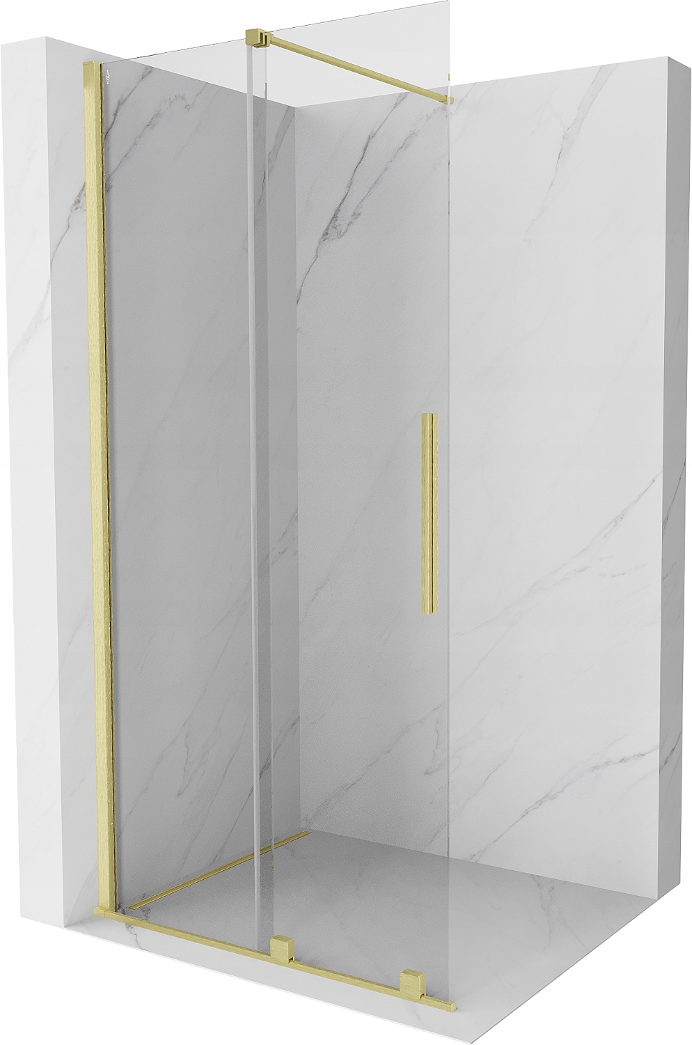 Mexen Velar Ścianka Prysznicowa Rozsuwana Walk-in 85x200 CM Złota