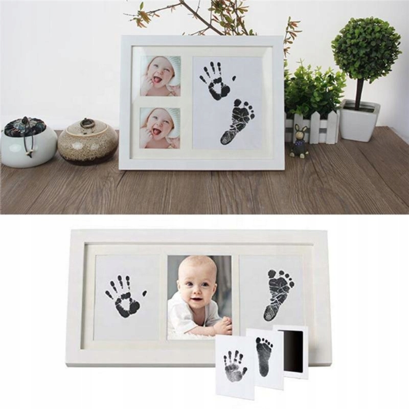 NIEBRUDZĄCY ODCISK RĄCZKI STÓPKI DZIECKA PREZENT NA BABYSHOWER NARODZINY Waga produktu z opakowaniem jednostkowym 0.5 kg