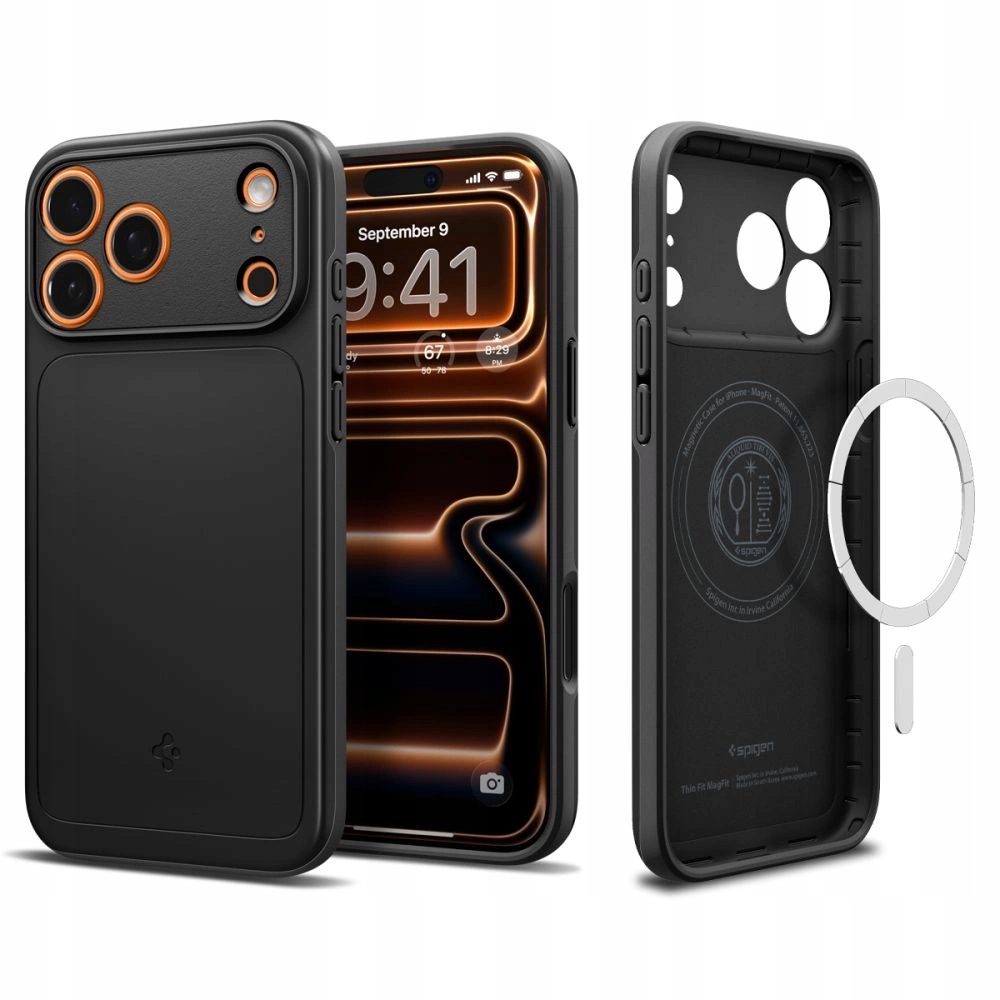 Pouzdro Spigen Thin Fit MagSafe pro iPhone 17 Pro Max černé