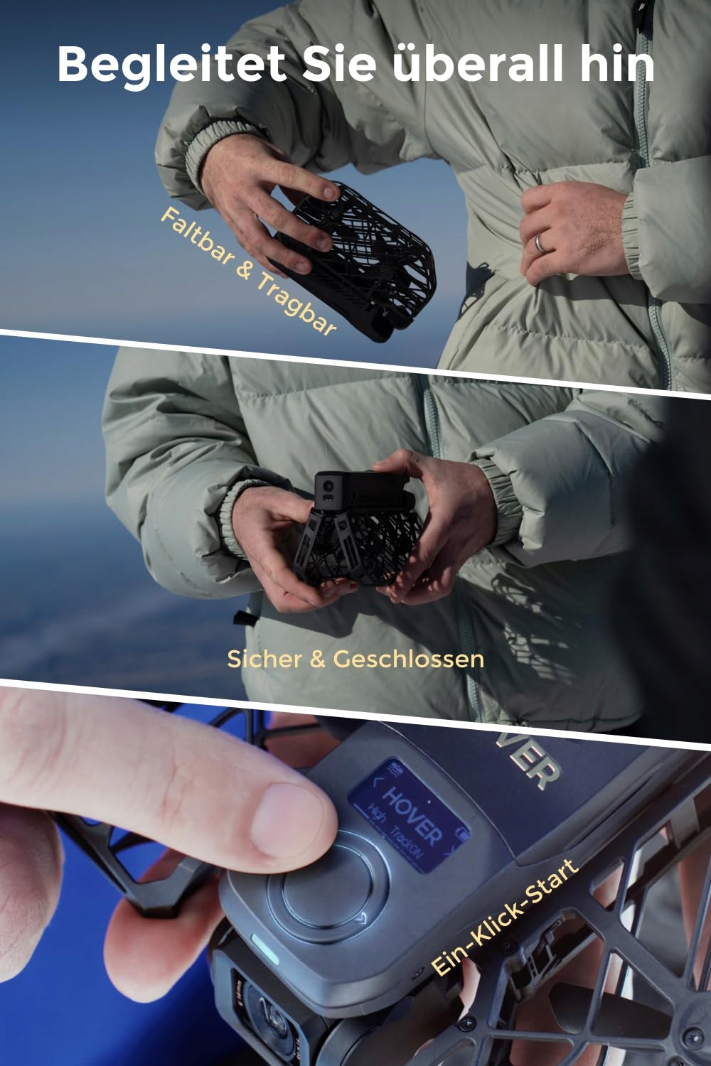 HOVERAIR X1 PROMAX Kamera Dron 8K 10 Trybów Lotu 42 KMH Śledzenie — miniatura 4